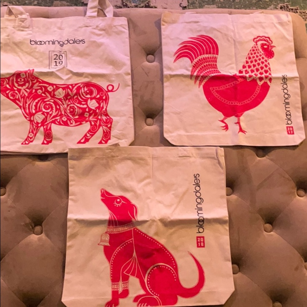 Set of 3 Bloomingdale’s lunar new year totes
